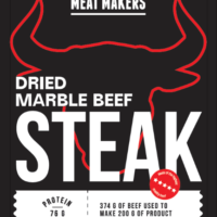 The Meat Makers Dried Marble Beef Steak Original, 200g