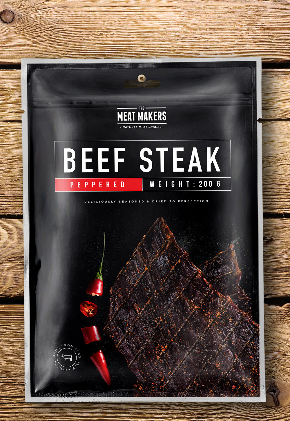 The Meat Makers Beef Steak Peppered, 100g
