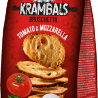 Krambals Bruschetta paahdetut leipäviipaleet tomaatti & mozzarella 70g